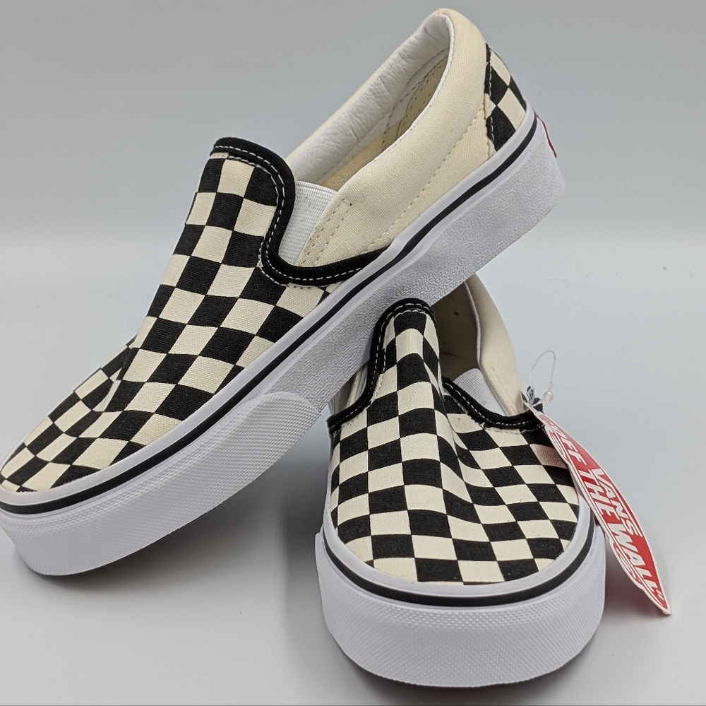 Vans Classic Slip-On Checkerboard Black & White | Women’s 5 | 3.5Y New